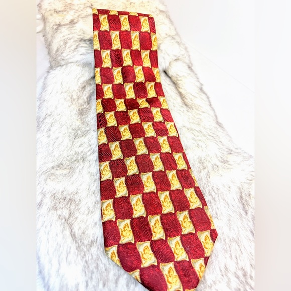 Robert Talbot Best of Class NORDSTROM Red and Gold Tie - Picture 1 of 7